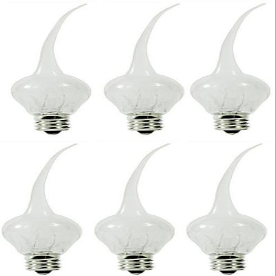Creative Hobbies 6 Watt, S6 Shape, Silicone Dipped, Country Style Incandescent, Electric Candle Lamp Chandelier Light Bulbs, Individually Boxed | Pack of 6 Bulbs