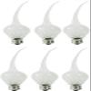Creative Hobbies 6 Watt, S6 Shape, Silicone Dipped, Country Style Incandescent, Electric Candle Lamp Chandelier Light Bulbs, Individually Boxed | Pack of 6 Bulbs view 1