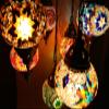 Multicolour Tiffany Turkish Moroccan Style Mosaic Hanging Light Hand Made 7 Globe view 2