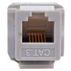 6P6C White RJ11 CAT3 Telephone Network Keystone Jack Insert for Wall Plate 10/pk view 2