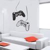 Joystick Wall Decal Gamer Video Game Play Room Kids Vinyl Stickers Art (ig2532) L 28.5 in X 44.5 in Silver Metallic view 1