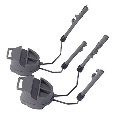 DLP Tactical Helmet ARC Rail Adaptor Set Compatible with 3M Peltor ComTac Headsets Fits Fast ACH MICH Crye AirFrame Helmets Rotating Mount Earmuff Adapter No Mods - Foliage Green