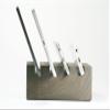 4 Device Docking Stand - Solid Walnut Block view 2