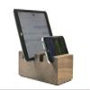 4 Device Docking Stand - Solid Walnut Block view 4
