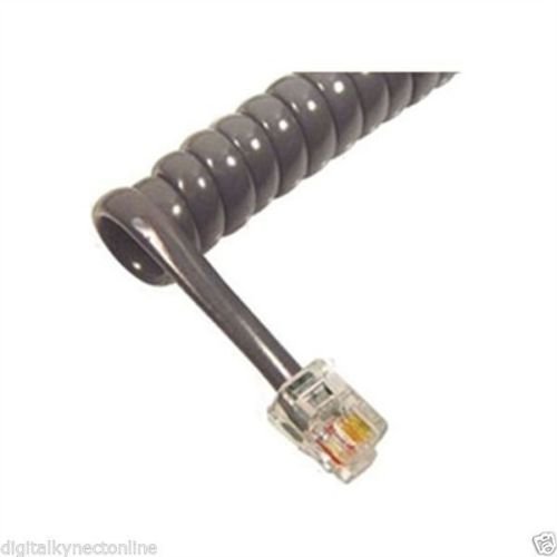 BIN CABLESYS 1200DG 12ft Coiled Telephone Handset Cord (GCHA444012-FDG) Gray