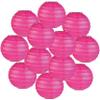 Fun Express Mini Hot Pink Hanging Paper Lanterns - 4.5 Decorative Lanterns for Party Decor, Celebrations, and Events - Perfect for Home and Party Decor - 12 Pieces view 1