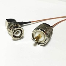 UHF Male Plug Connector Switch BNC Male Plug Right Angle Connector RG178 15CM 6" Adapter Ships Quickly From USA
