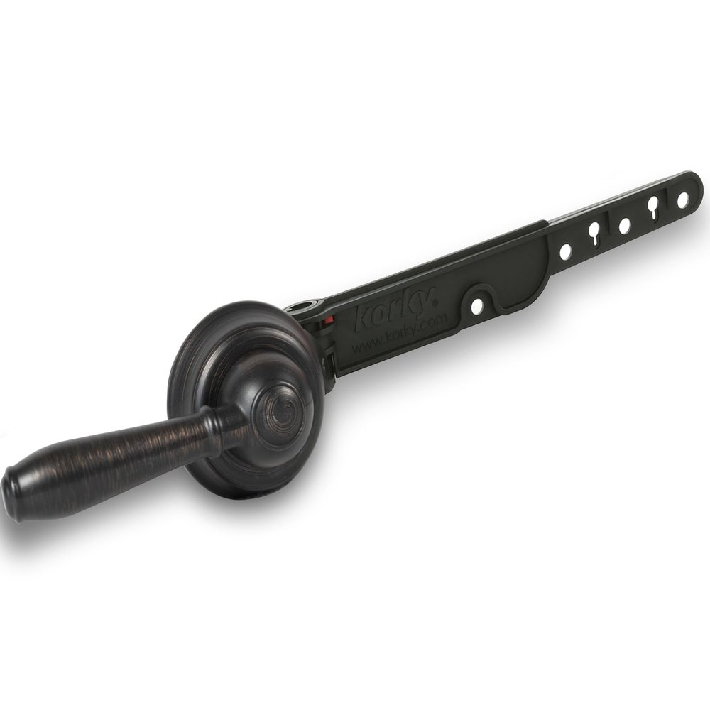 Korky 6081BP Strongarm Tank Lever Universal to Fit Front Angled Side Left and Right Mount Toilets, Oil-Rubbed Bronze, Faucet Style