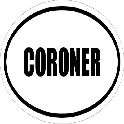 6" Printed White Vinyl Coroner Oval Euro Impact Style Vinyl Decal Sticker