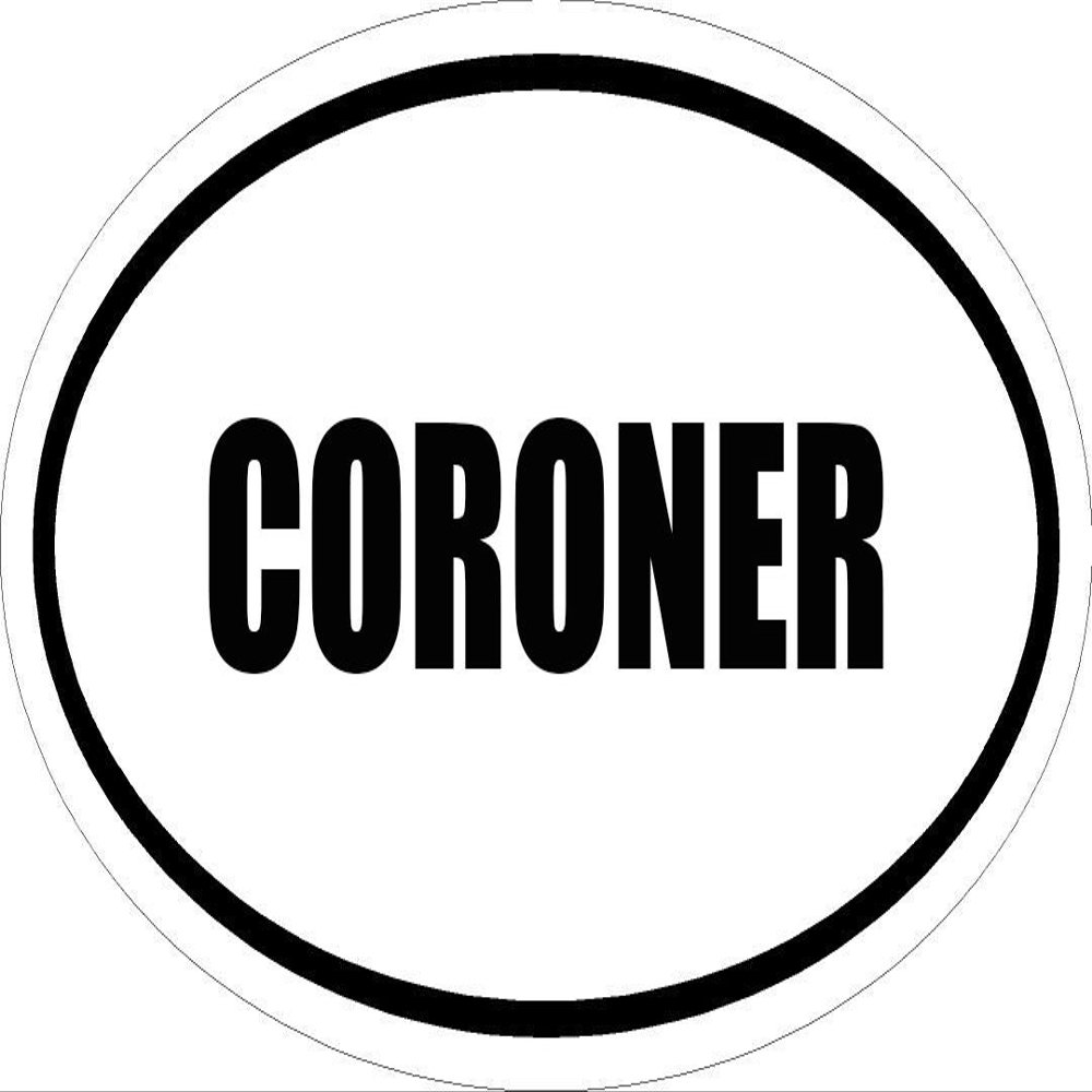 6" Printed White Vinyl Coroner Oval Euro Impact Style Vinyl Decal Sticker