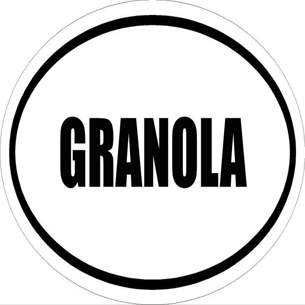 6" Printed White Vinyl Granola Oval Euro Impact Style Vinyl Decal Sticker