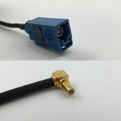 6 inch 15cm RG316 Fakra Blue GPS to SMB MALE ANGLE Pigtail Jumper RF coaxial cable 50 ohm Quick USA Shipping