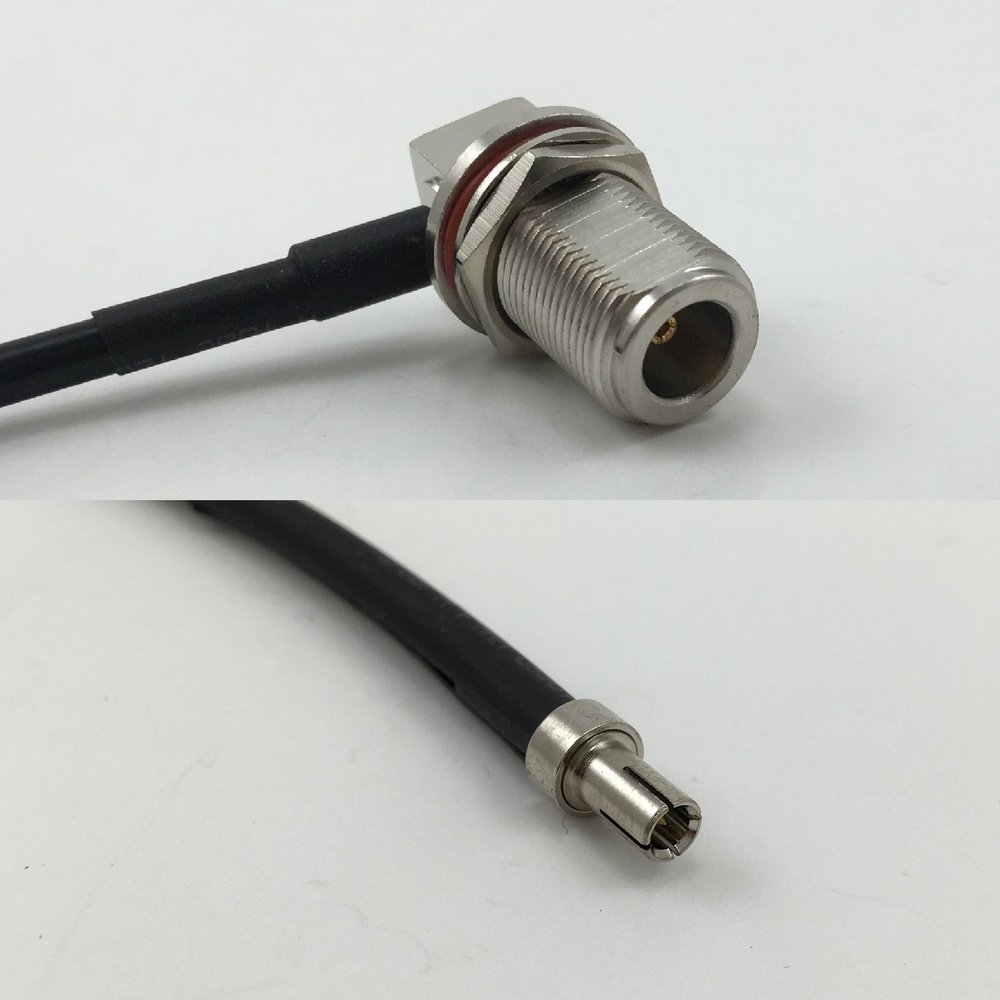 12 inch 30cm RG178 N Female Bulkhead Angle to TS-9 MALE Pigtail Jumper RF coaxial cable 50 ohm Quick USA Shipping