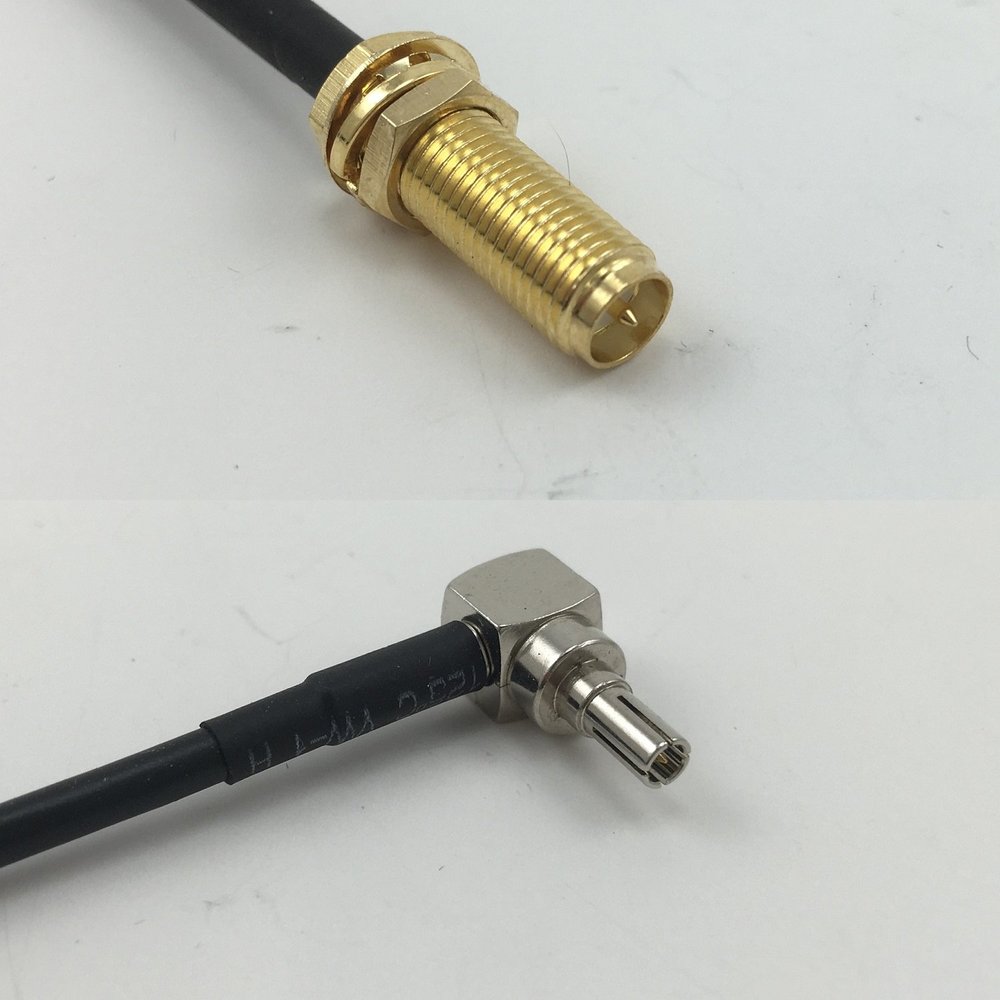 12 inch 30cm RG178 RP-SMA Female Long to CRC9 MALE ANGLE Pigtail Jumper RF coaxial cable 50 ohm Quick USA Shipping