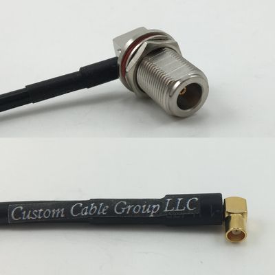 12 inch 30cm RG316 N Female Bulkhead Angle to MCX FEMALE ANGLE Pigtail Jumper RF coaxial cable 50 ohm Quick USA Shipping