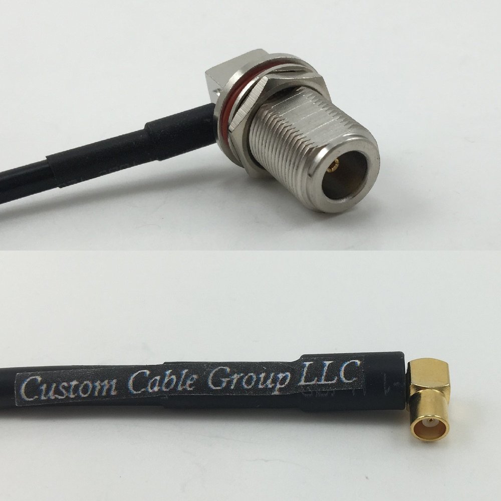 12 inch 30cm RG316 N Female Bulkhead Angle to MCX FEMALE ANGLE Pigtail Jumper RF coaxial cable 50 ohm Quick USA Shipping