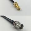 12 inch 30cm RG178 SMA Female Long to BNC FEMALE SM BULKHEAD Pigtail Jumper RF coaxial cable 50 ohm Quick USA Shipping view 1