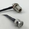 12 inch 30cm RG174 N Female Bulkhead Angle to BNC Male Pigtail Jumper RF coaxial Cable 50 ohm Quick USA Shipping view 1
