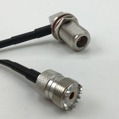 12 inch 30cm RG178 N Female Bulkhead Angle to SO239 UHF Female Pigtail Jumper RF coaxial cable 50 ohm Quick USA Shipping