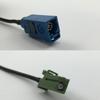 12 inch 30cm RG178 Fakra Blue GPS to Avic Green Pioneer Jack Pigtail Jumper RF coaxial cable 50 ohm Quick USA Shipping view 1