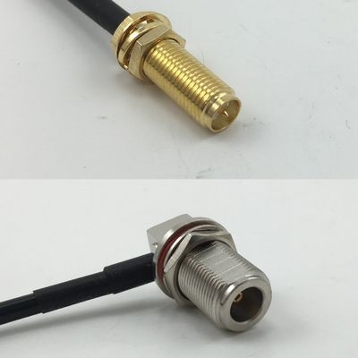 12 inch 30cm RG178 RP-SMA Female Long to N Female Bulkhead Angle Pigtail Jumper RF coaxial Cable 50 ohm Quick USA Shipping