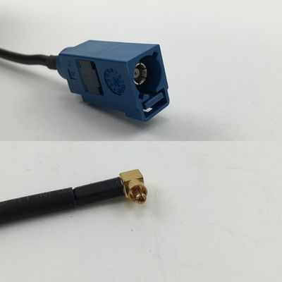 12 inch 30cm RG316 Fakra Blue GPS to MC CARD MALE ANGLE Pigtail Jumper RF coaxial cable 50 ohm Quick USA Shipping