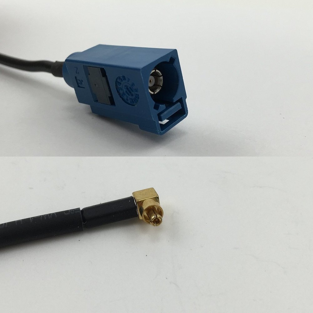 12 inch 30cm RG316 Fakra Blue GPS to MC CARD MALE ANGLE Pigtail Jumper RF coaxial cable 50 ohm Quick USA Shipping