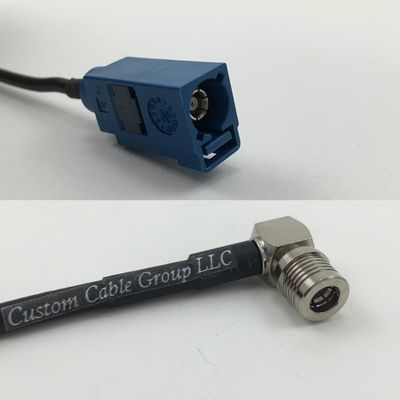 12 inch 30cm RG316 Fakra Blue GPS to QMA MALE ANGLE Pigtail Jumper RF coaxial cable 50 ohm Quick USA Shipping
