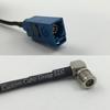 12 inch 30cm RG316 Fakra Blue GPS to QMA MALE ANGLE Pigtail Jumper RF coaxial cable 50 ohm Quick USA Shipping view 1