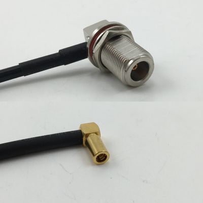 12 inch 30cm RG178 N Female Bulkhead Angle to SSMB ANGLE FEMALE Pigtail Jumper RF coaxial cable 50 ohm Quick USA Shipping