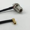 12 inch 30cm RG178 N Female Bulkhead Angle to SSMB ANGLE FEMALE Pigtail Jumper RF coaxial cable 50 ohm Quick USA Shipping view 1