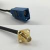 12 inch 30cm RG316 Fakra Blue GPS to SMA FEMALE FLANGE Pigtail Jumper RF coaxial cable 50 ohm Quick USA Shipping view 1
