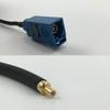 12 inch 30cm RG174 Fakra Blue GPS to SMB MALE Pigtail Jumper RF coaxial cable 50 ohm Quick USA Shipping view 1