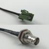 12 inch 30cm RG178 Avic Green Pioneer Jack to BNC Female Big Bulkhead Pigtail Jumper RF coaxial Cable 50 ohm Quick USA Shipping view 1