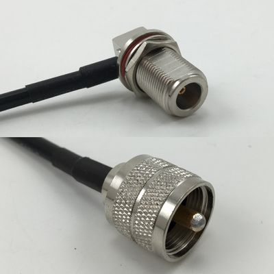 12 inch 30cm RG174 N Female Bulkhead Angle to PL259 UHF Male Pigtail Jumper RF coaxial cable 50 ohm Quick USA Shipping