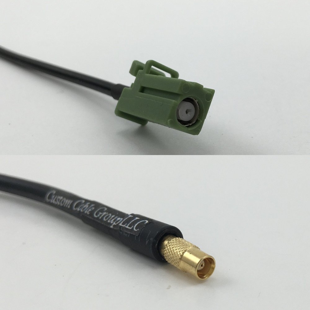 12 inch 30cm RG178 Avic Green Pioneer Jack to MCX Female Pigtail Jumper RF coaxial Cable 50 ohm Quick USA Shipping