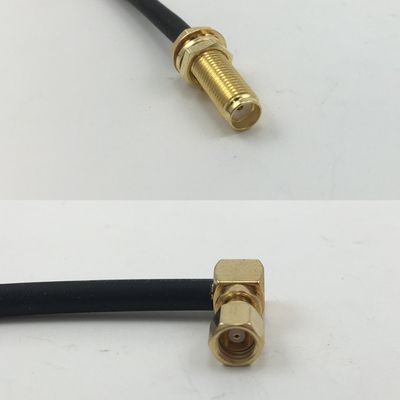 12 inch 30cm RG316 SMA Female Long to SMC Female Angle Pigtail Jumper RF coaxial cable 50 ohm Quick USA Shipping