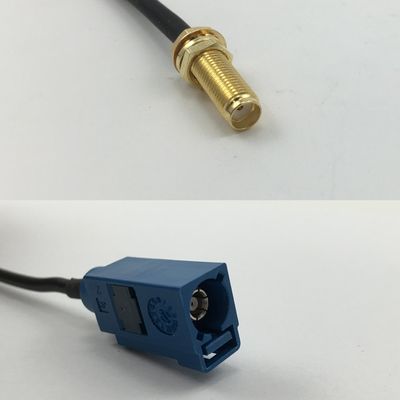 12 inch 30cm RG316 SMA Female Long to Fakra Blue GPS Pigtail Jumper RF coaxial cable 50 ohm Quick USA Shipping