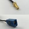 12 inch 30cm RG316 SMA Female Long to Fakra Blue GPS Pigtail Jumper RF coaxial cable 50 ohm Quick USA Shipping view 1