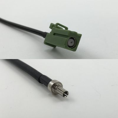 12 inch 30cm RG174 Avic Green Pioneer Jack to CRC9 Male Pigtail Jumper RF coaxial cable 50 ohm Quick USA Shipping