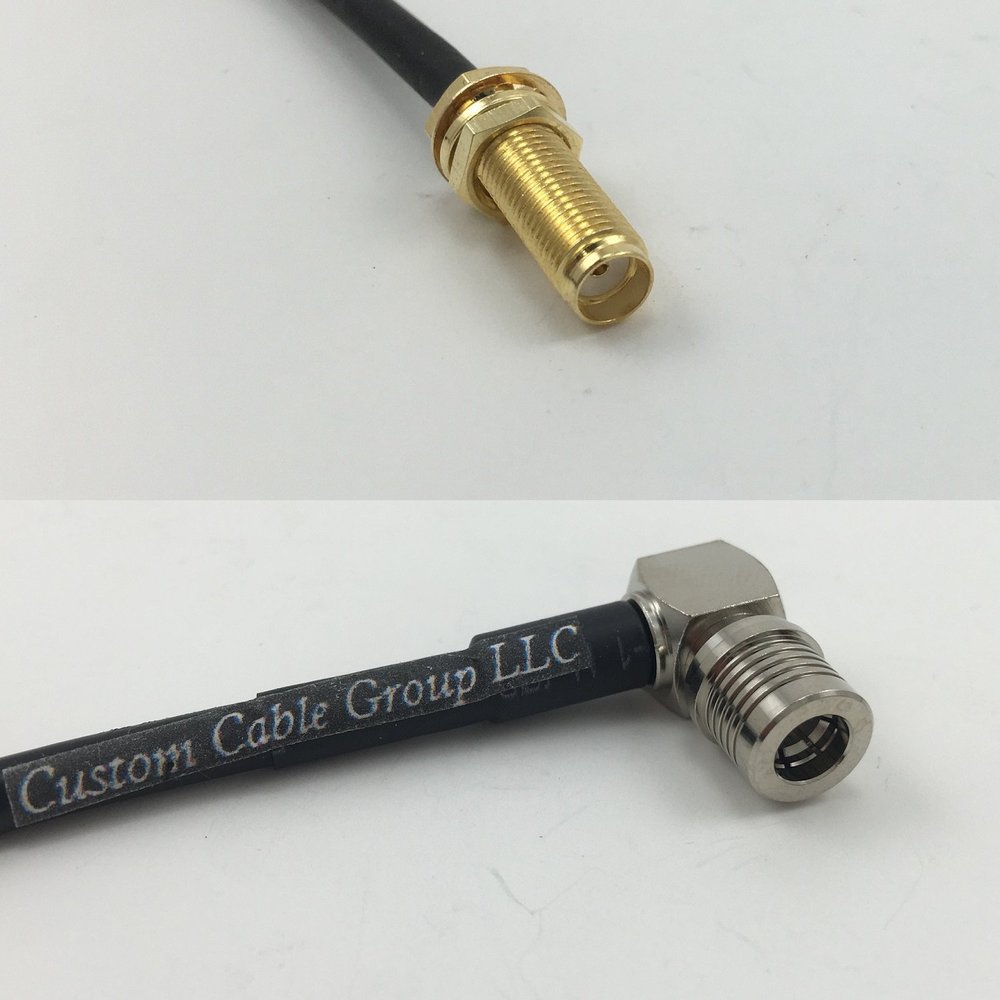 12 inch 30cm RG174 SMA Female Long to QMA Male Angle Pigtail Jumper RF coaxial Cable 50 ohm Quick USA Shipping