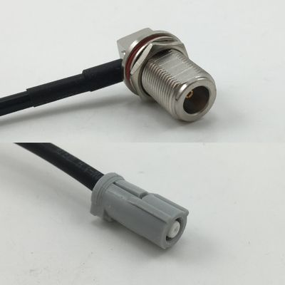 12 inch 30cm RG174 N Female Bulkhead Angle to AVIC Jack Pigtail Jumper RF coaxial cable 50 ohm Quick USA Shipping