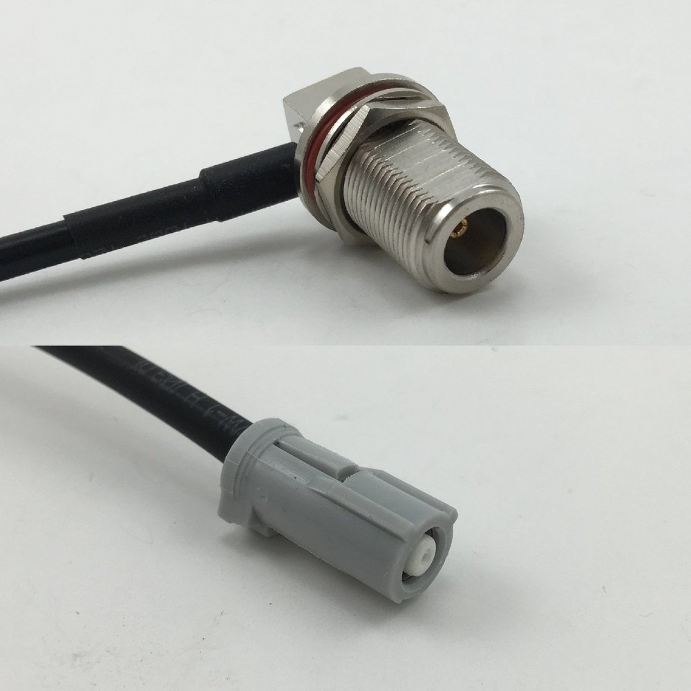 12 inch 30cm RG174 N Female Bulkhead Angle to AVIC Jack Pigtail Jumper RF coaxial cable 50 ohm Quick USA Shipping