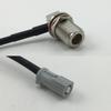 12 inch 30cm RG174 N Female Bulkhead Angle to AVIC Jack Pigtail Jumper RF coaxial cable 50 ohm Quick USA Shipping view 1