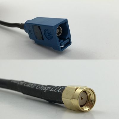 12 inch 30cm RG316 Fakra Blue GPS to RP-SMA MALE Pigtail Jumper RF coaxial cable 50 ohm Quick USA Shipping