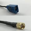 12 inch 30cm RG316 Fakra Blue GPS to RP-SMA MALE Pigtail Jumper RF coaxial cable 50 ohm Quick USA Shipping view 1