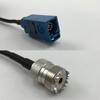 12 inch 30cm RG178 Fakra Blue GPS to SO239 UHF Female Pigtail Jumper RF coaxial cable 50 ohm Quick USA Shipping view 1