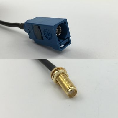 12 inch 30cm RG174 Fakra Blue GPS to SMA Female Long Pigtail Jumper RF coaxial Cable 50 ohm Quick USA Shipping