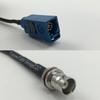 12 inch 30cm RG316 Fakra Blue GPS to BNC FEMALE SM BULKHEAD Pigtail Jumper RF coaxial cable 50 ohm Quick USA Shipping view 1