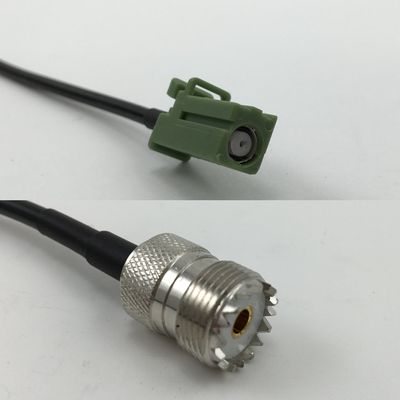 12 inch 30cm RG316 Avic Green Pioneer Jack to SO239 UHF Female Pigtail Jumper RF coaxial cable 50 ohm Quick USA Shipping
